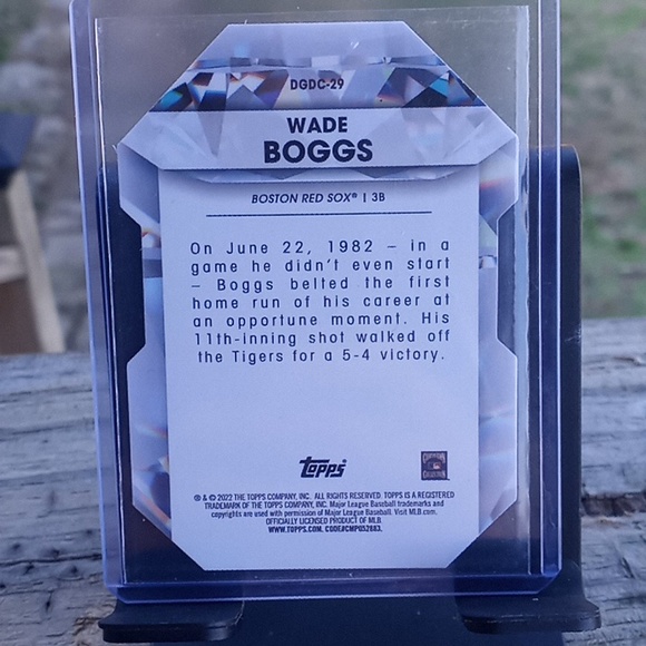 Wade boggs autographed baseball card - Picture 2 of 2